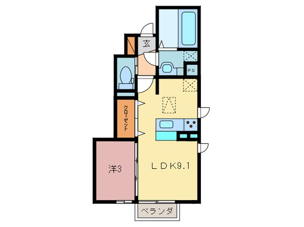 メゾンボヌールの物件間取画像